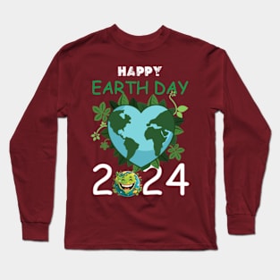 happy earth day 2024 gift april 22 Cute  Lover Long Sleeve T-Shirt